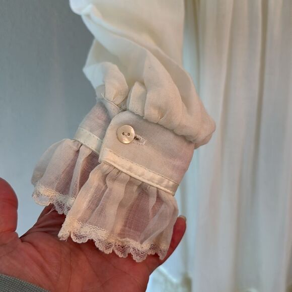 GUNNE SAX BY JESSICA 1970s Vintage Prairie Style Long Sleeve Maxi Dress - Picture 7 of 17